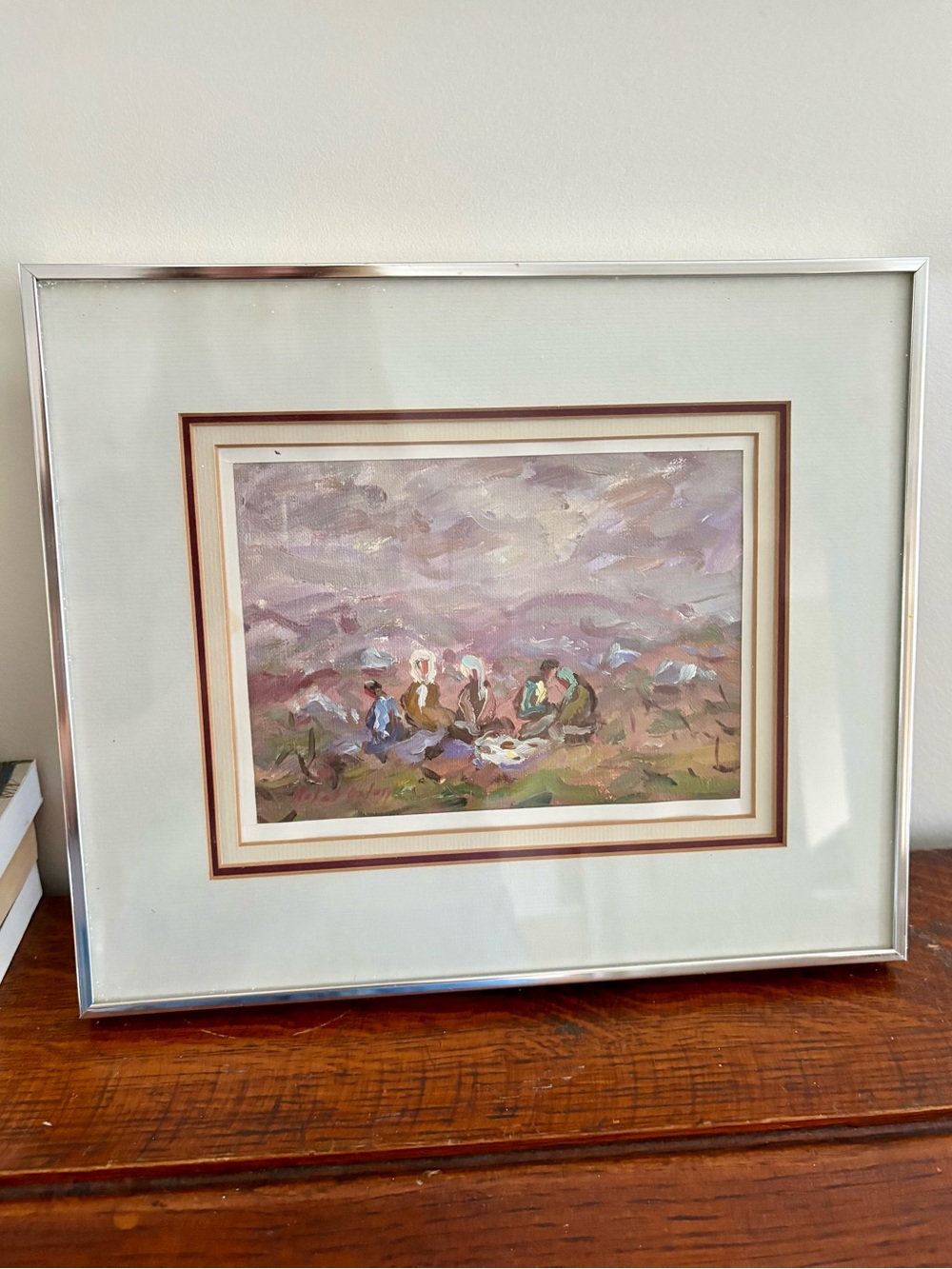 Signed Framed Impressionist Style Pastel Landscape Painting